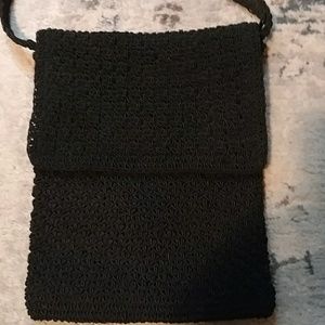 Black Woven Crossbody
